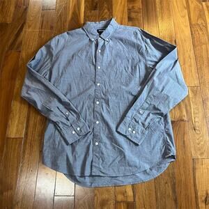 Bonobos Men's Long Sleeve Button-Down Shirt Gray Size XL Casual
